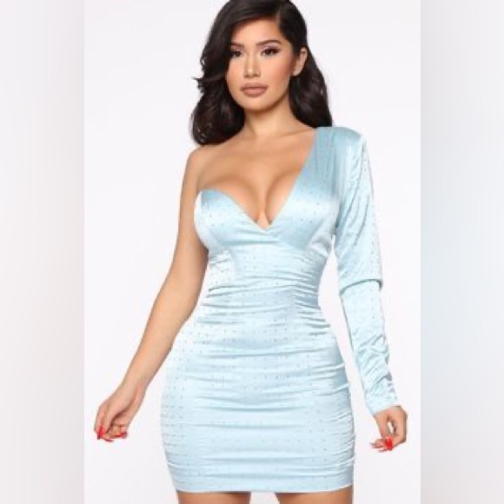 Dusty blue Mini Dress